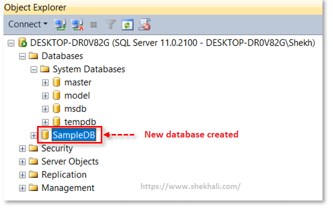 SQL new user database