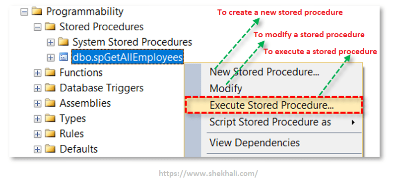 image-Execute sql stored procedure