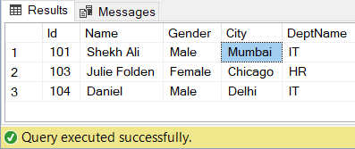 image result of Update complex view in SQL server