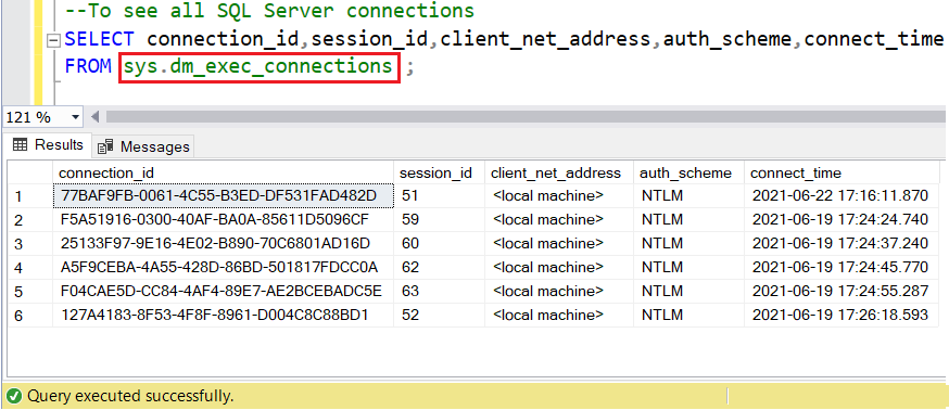 image sys.dm_exec_connections dynamic view in sql