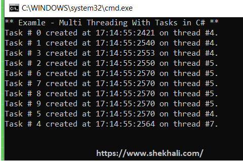 Multi Threading With Tasks in C#