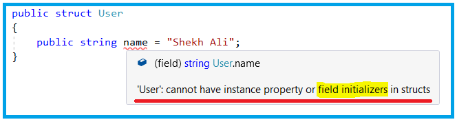 field initializers in struct in C#