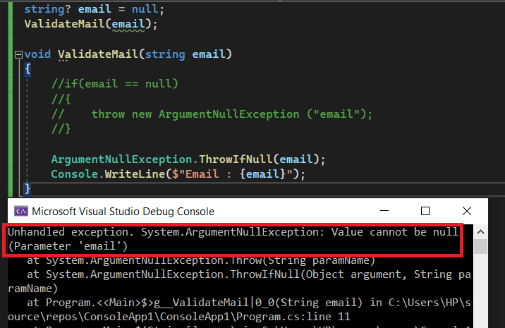 C# 10 Null checks parameter ThrowIfNull