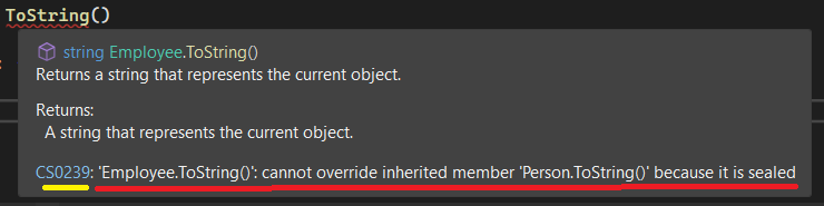 Sealed modifier on ToString in record types