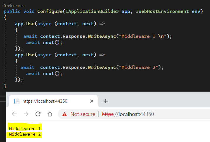app.Use multiple middlewares in aspnet core