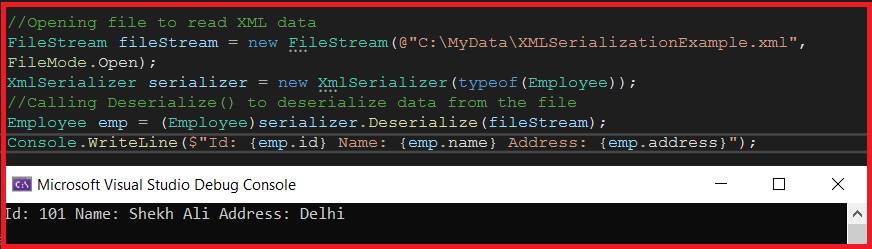 deserialize an XML file in csharp