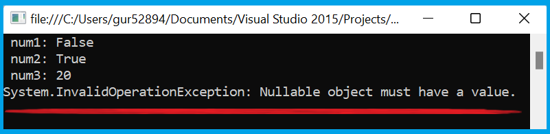 Nullable types example in CSharp