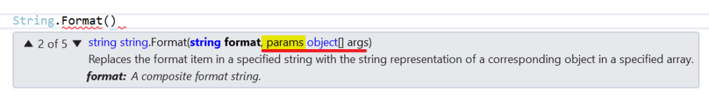 params in string.format class