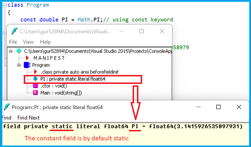 Const keyword in csharp