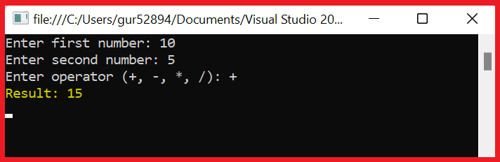 result csharp switch statement