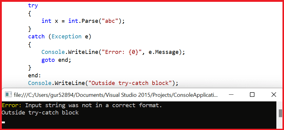go to in c# example